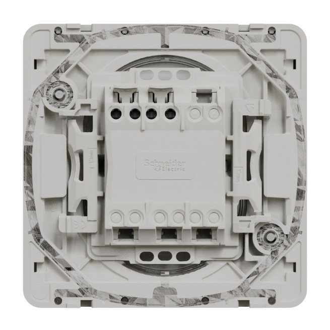 Bouton poussoir lumineux LED - Composable - IP55 - IK08 - Blanc - Mureva Styl