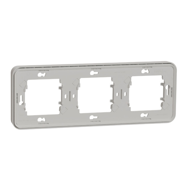 MUR39109-Appareillage-étanche-sup-IP55 Mureva-Styl-Cadre-3-postes-horizontal-encastré-IP55-IK08-blanc
