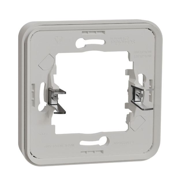 MUR39108-Appareillage-étanche-sup-IP55 Mureva-Styl-Cadre-1-poste-à-griffes-encastré-IP55-IK08-blanc