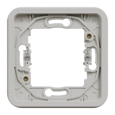 Cadre 1 poste - À griffes - Encastré - IP55 - IK08 - Blanc - Mureva Styl