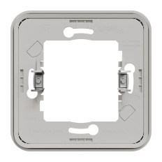 Cadre 1 poste - À griffes - Encastré - IP55 - IK08 - Blanc - Mureva Styl