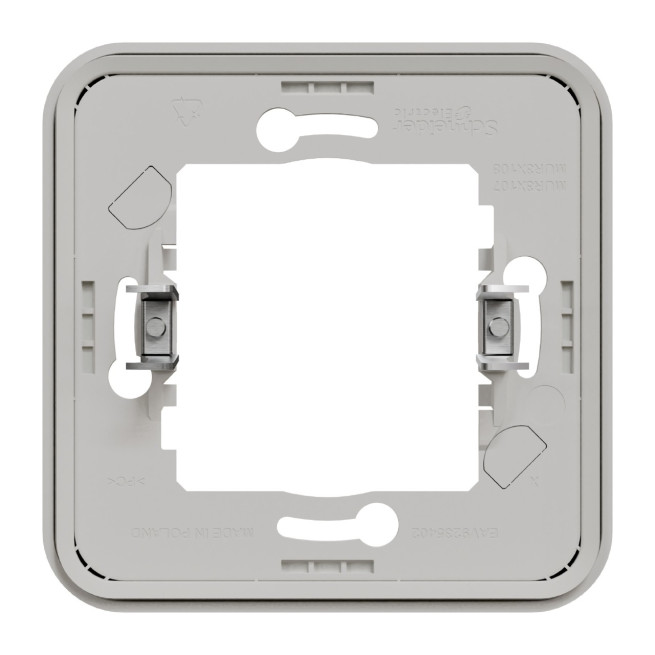 Cadre 1 poste - À griffes - Encastré - IP55 - IK08 - Blanc - Mureva Styl