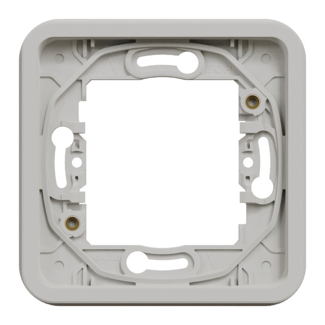 MUR39107-Appareillage-étanche-sup-IP55 Mureva-Styl-Cadre-1-poste-encastré-IP55-IK08-blanc