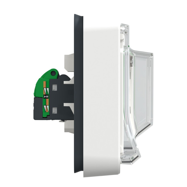 MUR39038-Appareillage-étanche-sup-IP55 Mureva-Styl-Prise-RJ45-cat-6A-blindé-STP-FTP-composable-IP55-IK07-blanc