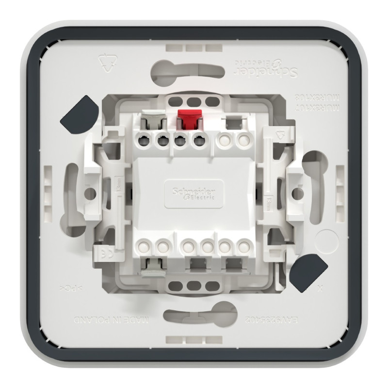 Va-et-vient complet - Encastré - Connexion auto - IP55 - IK08 - Blanc - Mureva Styl