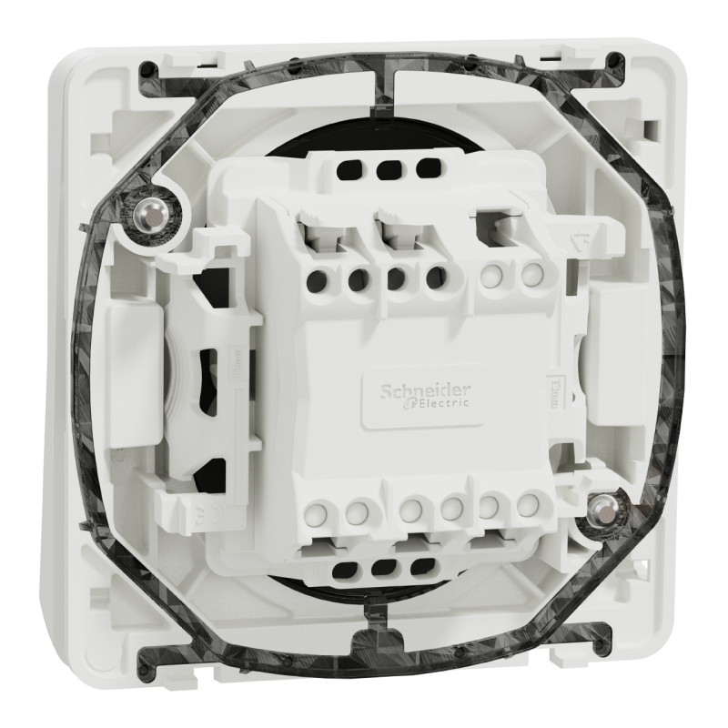 MUR39027-Appareillage-étanche-sup-IP55 Mureva-Styl-Bouton-poussoir-composable-IP55-IK08-connexion-auto-blanc