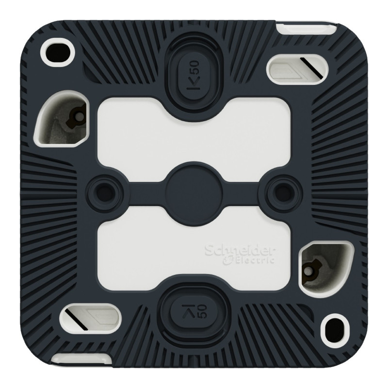 MUR39026-Appareillage-étanche-sup-IP55 Mureva-Styl-Bouton-Poussoir-complet-saillie-IP55--IK08-connex-auto-blanc
