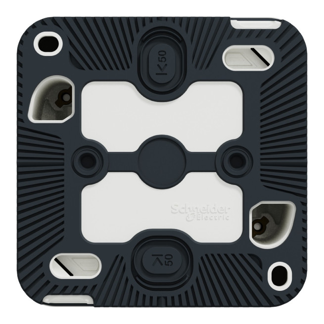 MUR39026-Appareillage-étanche-sup-IP55 Mureva-Styl-Bouton-Poussoir-complet-saillie-IP55--IK08-connex-auto-blanc