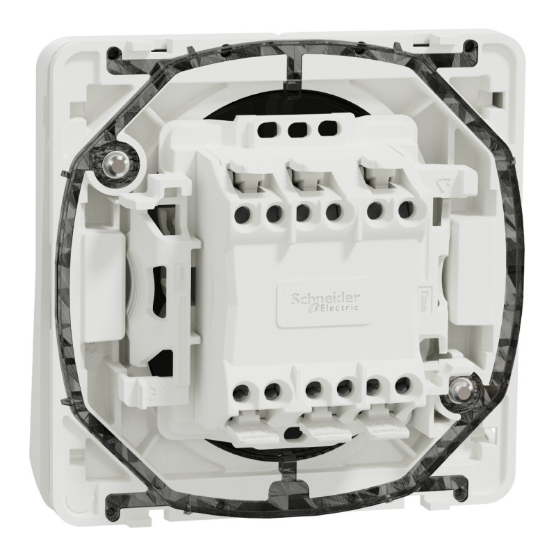 Double va-et-vient - Composable - IP55 - IK08 - Blanc - Mureva Styl