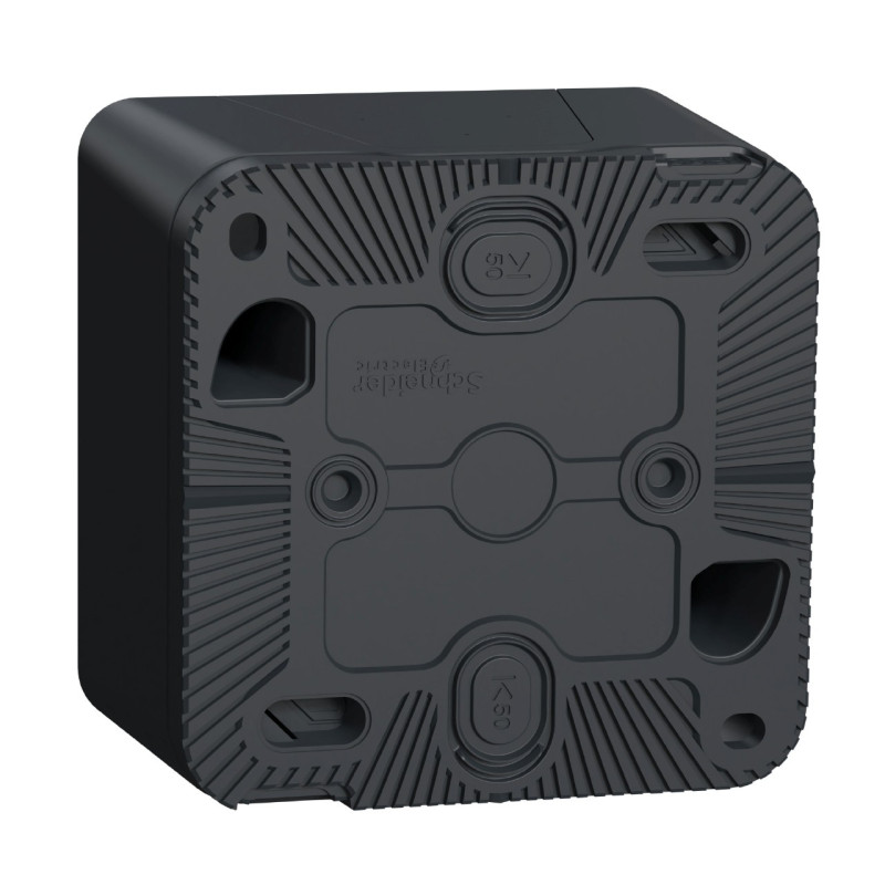 MUR37911-Appareillage-étanche-sup-IP55 Mureva-Styl-Boîte-1-poste-saillie-IP55-IK08-gris