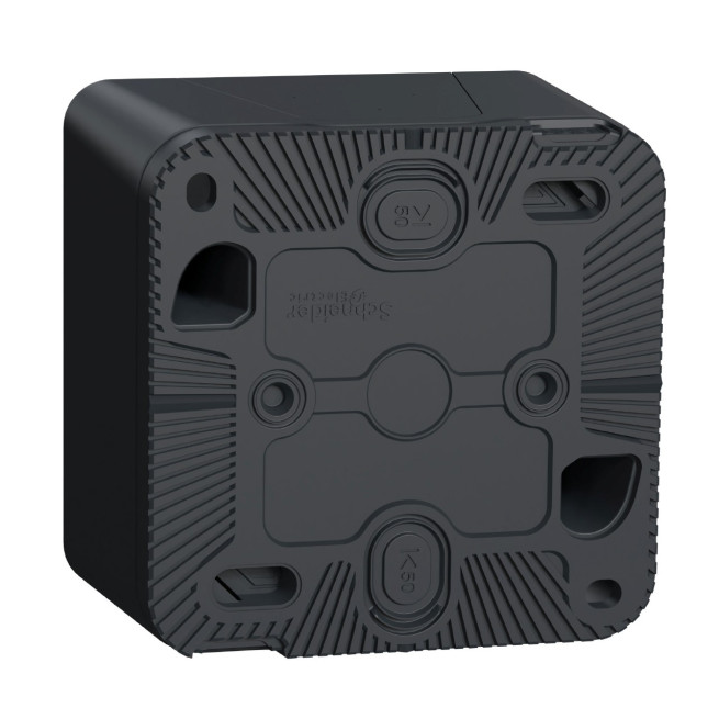MUR37911-Appareillage-étanche-sup-IP55 Mureva-Styl-Boîte-1-poste-saillie-IP55-IK08-gris