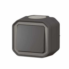 Poussoir NO saillie Anthracite Plexo