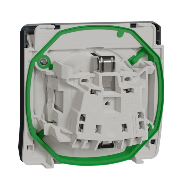 MUR36134-Appareillage-étanche-sup-IP55 Mureva-Styl-PC-2P+T-schuko-composable-IP55-IK08-connexion-auto-gris