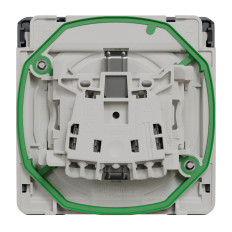 Prise de courant 2P+T - Schuko - Composable - Connexion auto - IP55 - IK08 - Gris - Mureva Styl