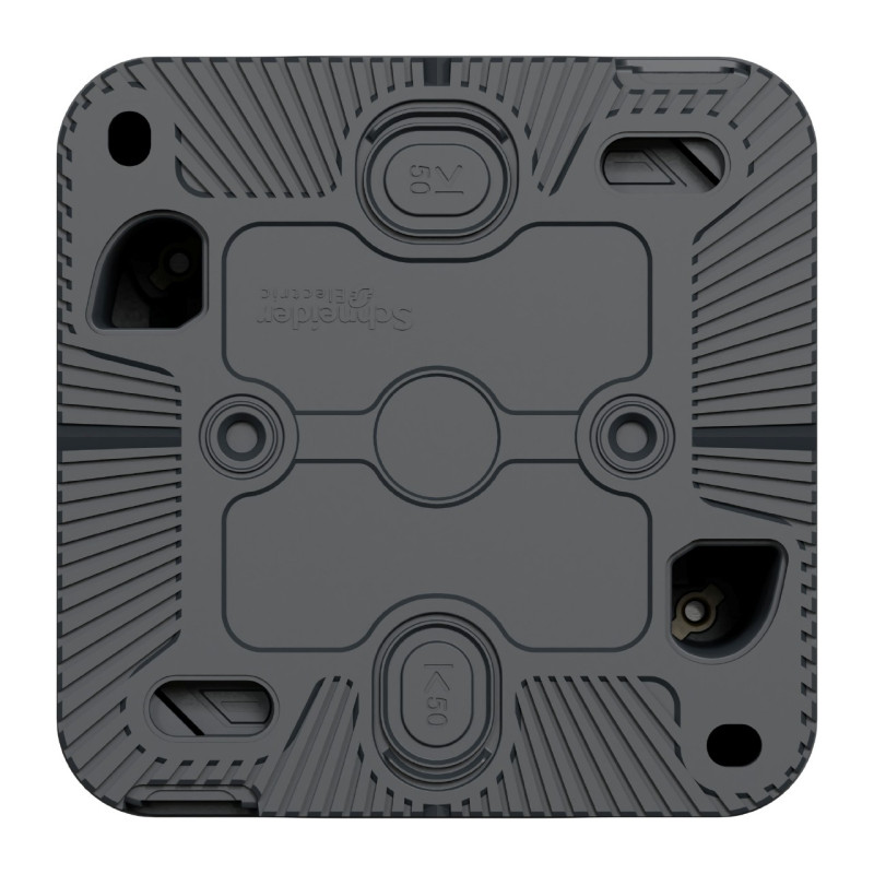 Prise de courant 2P+T - Schuko - Saillie - IP55 - IK08 - Gris - Mureva Styl