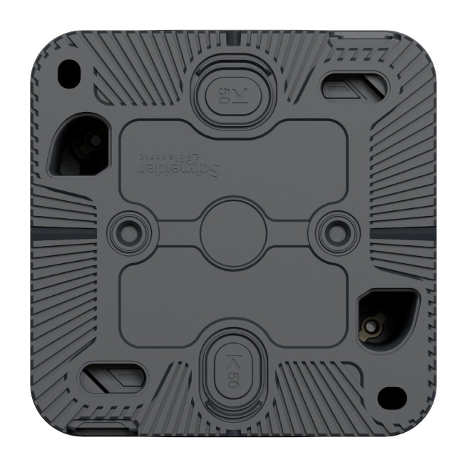 Prise de courant 2P+T - Schuko - Saillie - IP55 - IK08 - Gris - Mureva Styl