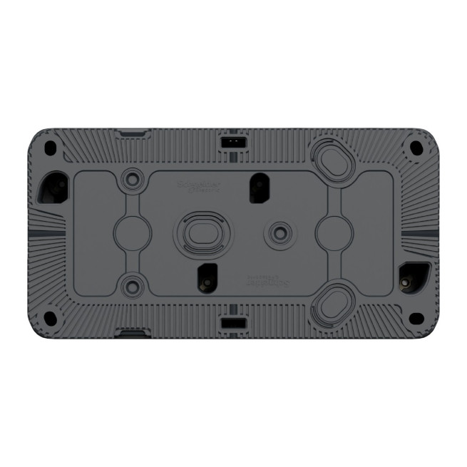 MUR36028-Appareillage-étanche-sup-IP55 Mureva-Styl-Double-prise-2P+T-précâblée-horiz-saillie-IP55-IK08-gris