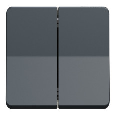 Double bouton poussoir - Composable - IP55 - IK07 - Gris - Mureva Styl