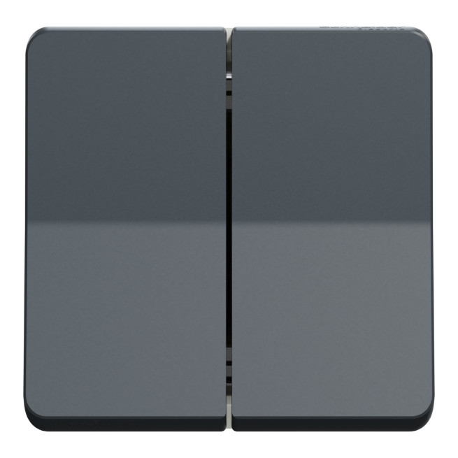 Double bouton poussoir - Composable - IP55 - IK07 - Gris - Mureva Styl