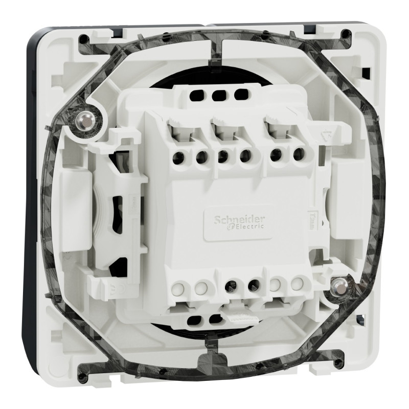Double bouton poussoir - Composable - IP55 - IK07 - Gris - Mureva Styl
