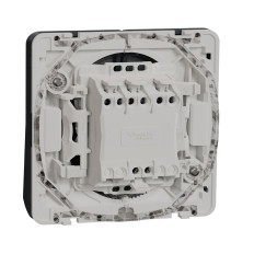 Double bouton poussoir lumineux LED - Composable - IP55 - IK07 - Gris - Mureva Styl