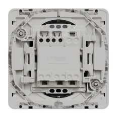 Bouton poussoir lumineux LED - Composable - IP55 - IK08 - Gris - Mureva Styl