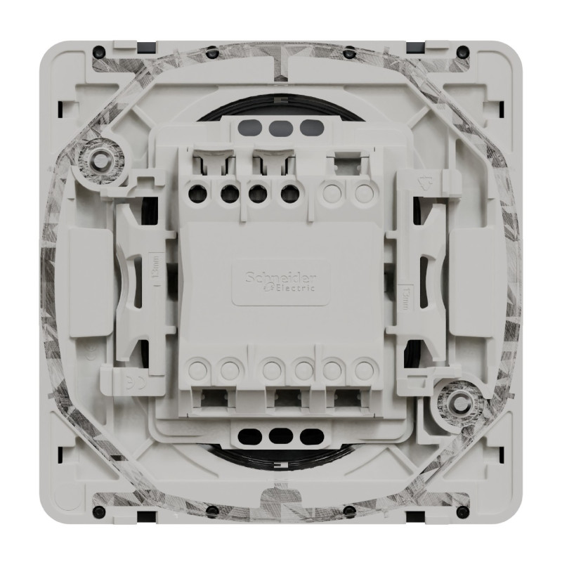 Bouton poussoir lumineux LED - Composable - IP55 - IK08 - Gris - Mureva Styl