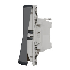 Bouton poussoir lumineux LED - Composable - IP55 - IK08 - Gris - Mureva Styl