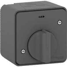 Interrupteur temporisé LED - Saillie - IP55 - IK08 - Gris - Mureva Styl