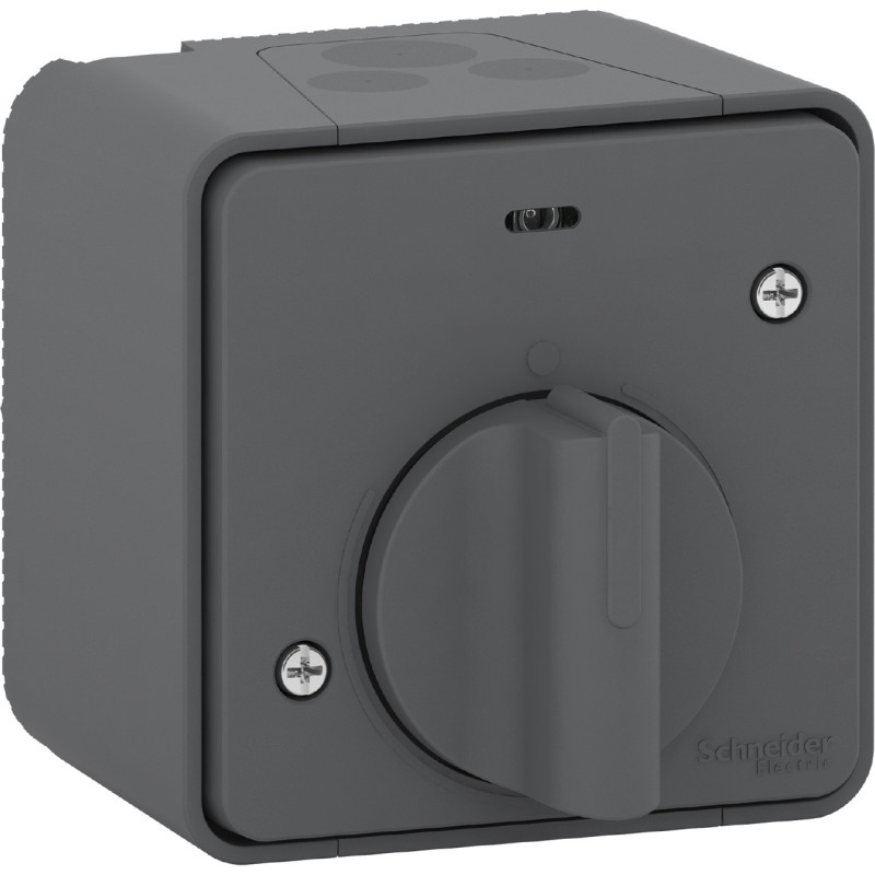 Interrupteur temporisé LED - Saillie - IP55 - IK08 - Gris - Mureva Styl