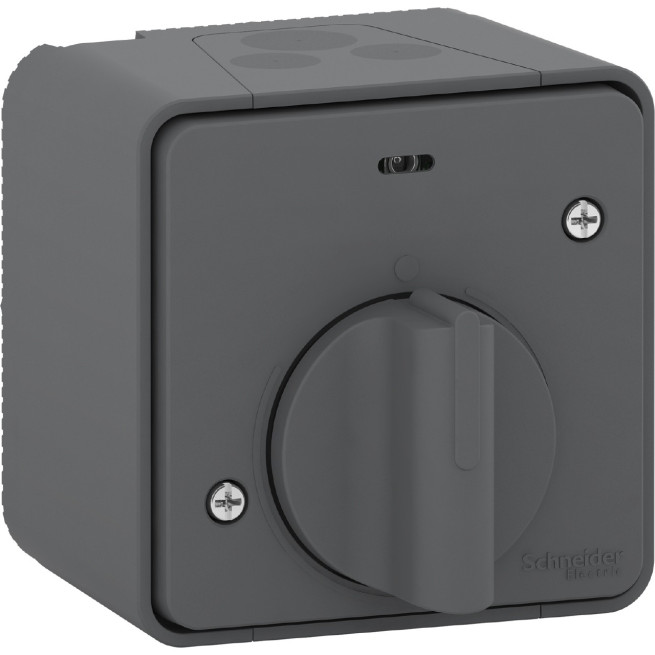 Interrupteur temporisé LED - Saillie - IP55 - IK08 - Gris - Mureva Styl
