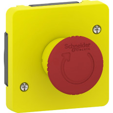 Arrêt d'urgence 1/4 tour - Composable - IP55 - IK08 - Jaune - Mureva Styl