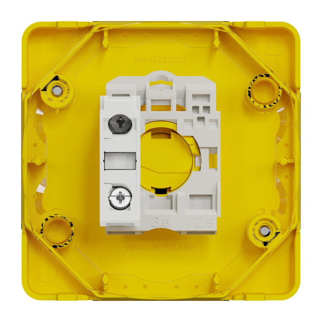 Arrêt d'urgence à clé - Composable - IP55 - IK08 - Jaune - Mureva Styl