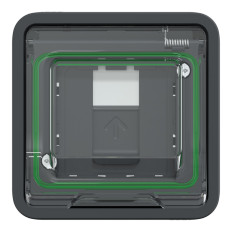 Prise RJ45 cat 6A blindé STP FTP - Composable - IP55 - IK07 - Gris - Mureva Styl
