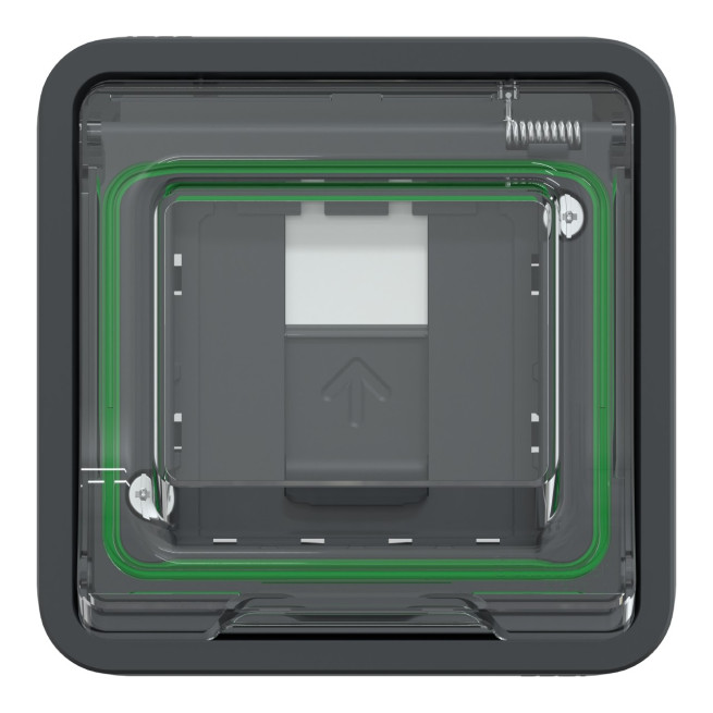 Prise RJ45 cat 6A blindé STP FTP - Composable - IP55 - IK07 - Gris - Mureva Styl
