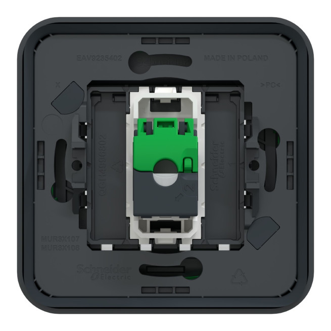 Prise RJ45 cat 6A blindé STP FTP - Composable - IP55 - IK07 - Gris - Mureva Styl