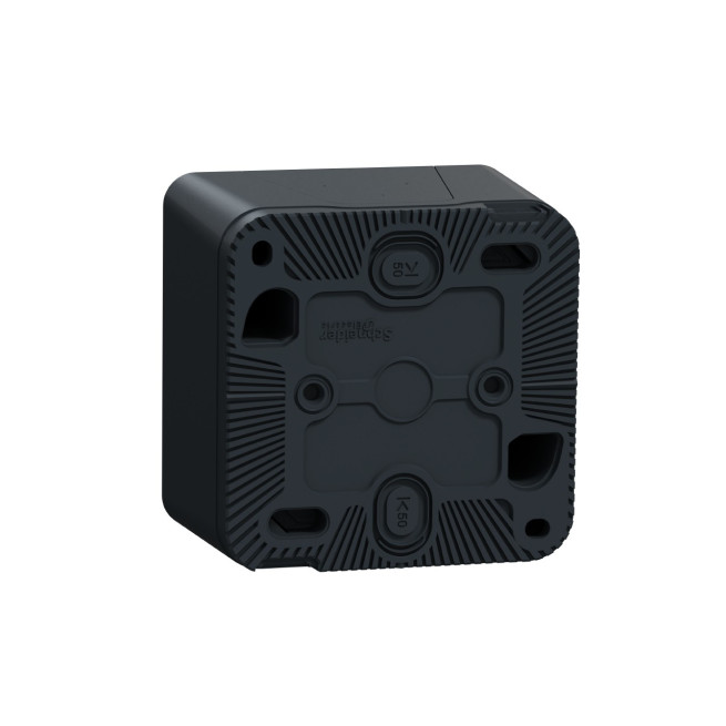 MUR35031-Appareillage-étanche-sup-IP55 Mureva-Styl-Prise-courant-2P+T-saillie-IP55-IK08-connexion-auto-gris