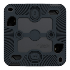 Bouton poussoir lumineux LED - Saillie - IP55 - IK08 - Gris - Mureva Styl
