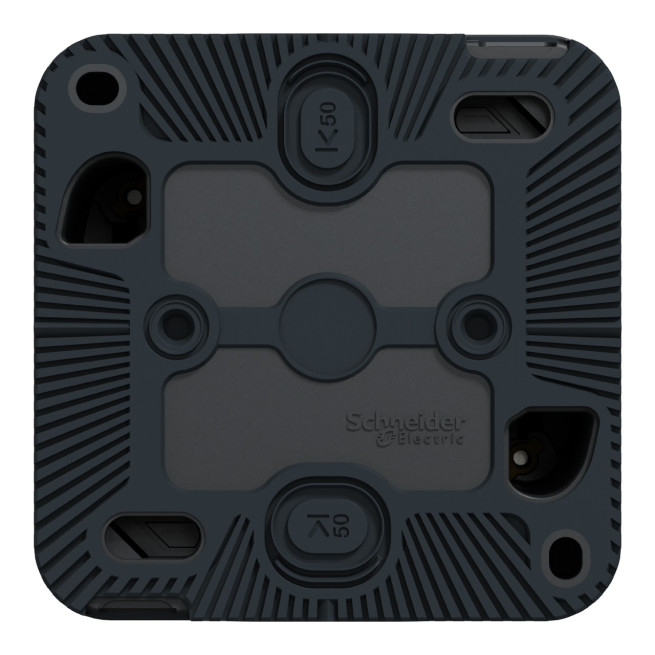 Bouton poussoir lumineux LED - Saillie - IP55 - IK08 - Gris - Mureva Styl