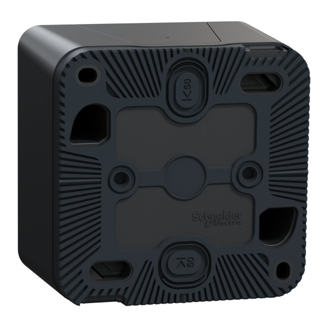 Bouton poussoir lumineux LED - Saillie - IP55 - IK08 - Gris - Mureva Styl