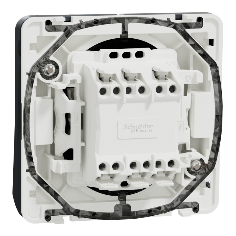 Double va-et-vient - Composable - Connexion auto - IP55 - IK08 - Gris - Mureva Styl