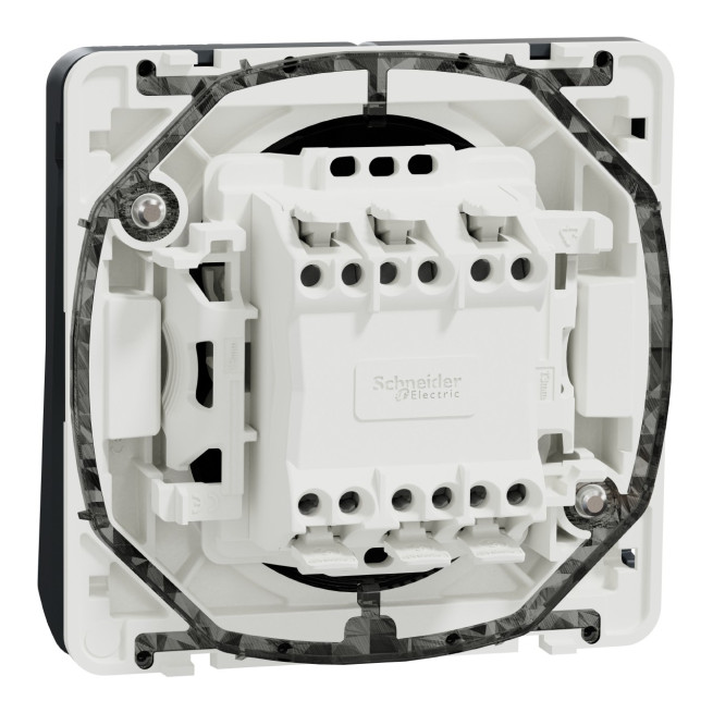 Double va-et-vient - Composable - Connexion auto - IP55 - IK08 - Gris - Mureva Styl