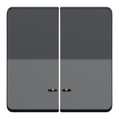 Enjoliveur 2 demi touche - IP55 - IK08 - Gris - Mureva Styl