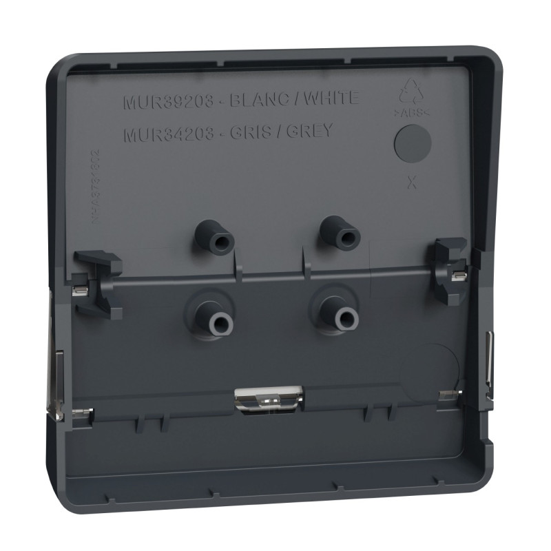 MUR34203-Appareillage-étanche-sup-IP55 Mureva-Styl-Enjoliveur-porte-étiquette-lumineux-IP55-IK08-gris