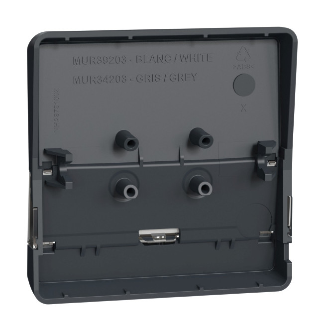 MUR34203-Appareillage-étanche-sup-IP55 Mureva-Styl-Enjoliveur-porte-étiquette-lumineux-IP55-IK08-gris
