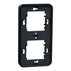 Cadre 2 postes - Vertical - Encastré - IP55 - IK08 - Gris - Mureva Styl