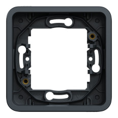 Cadre 1 poste - Encastré - IP55 - IK08 - Gris - Mureva Styl