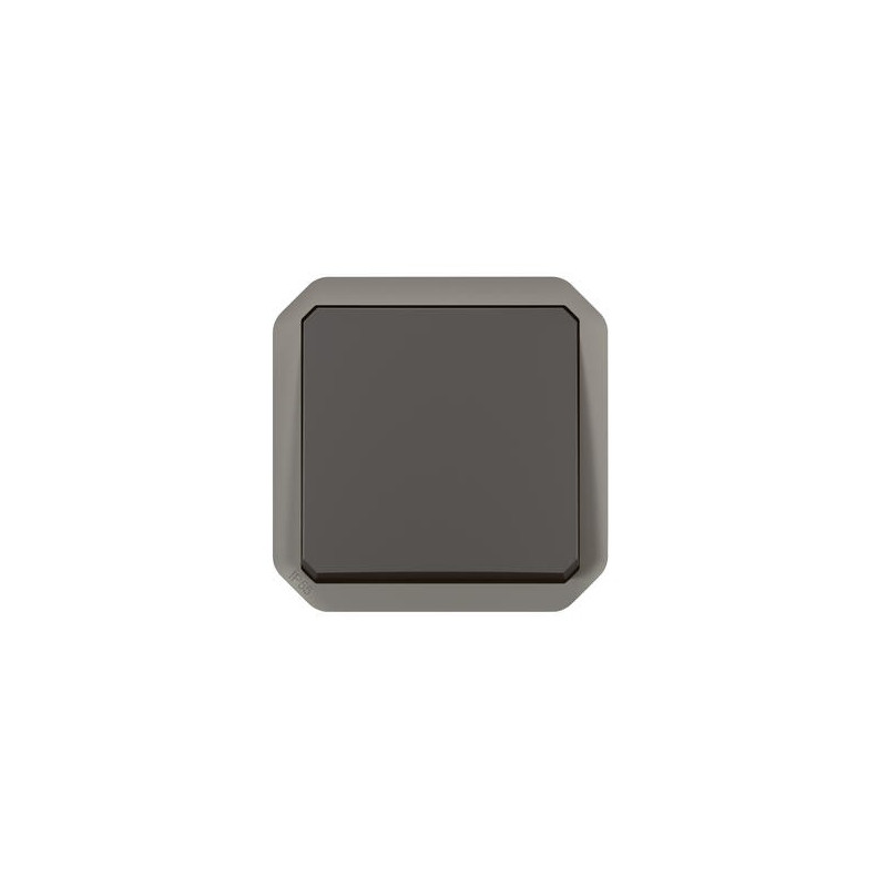 Interrupteur va-et-vient 10AX Anthracite Plexo