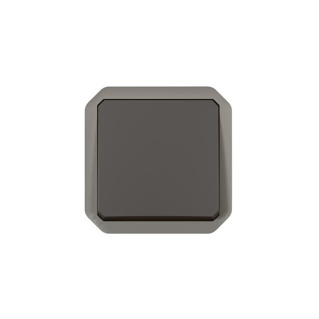 Interrupteur va-et-vient 10AX Anthracite Plexo