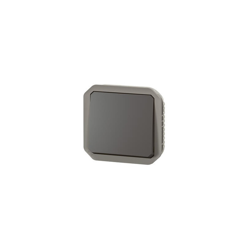 Interrupteur va-et-vient 10AX Anthracite Plexo